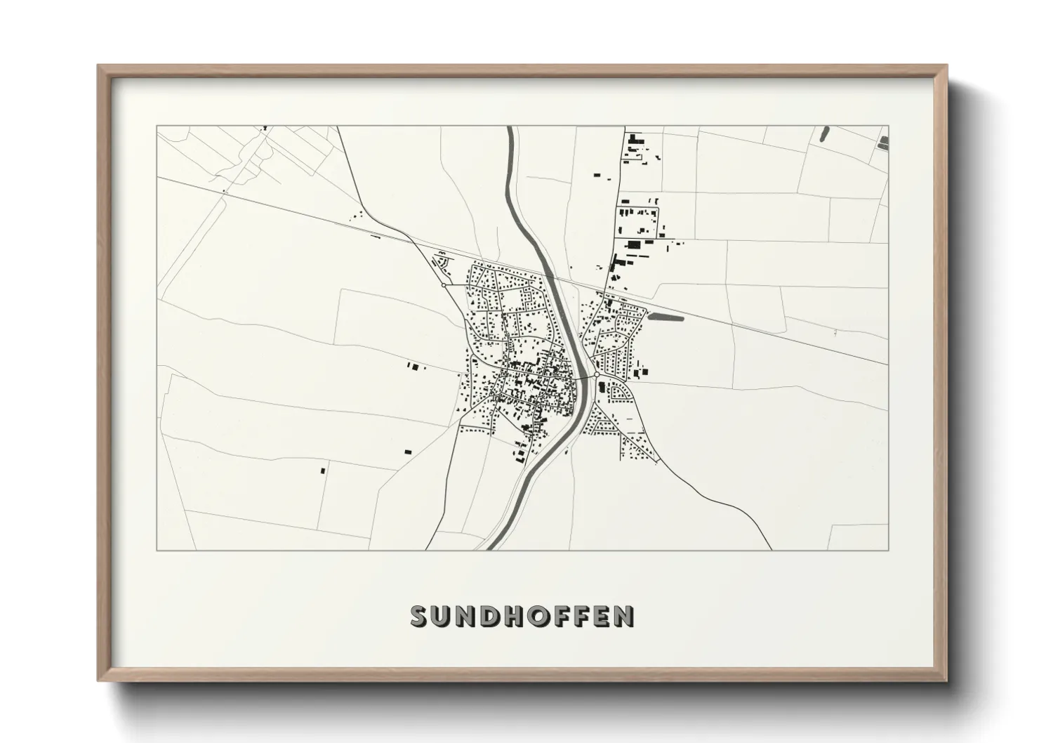 Une affiche de carte sur Sundhoffen