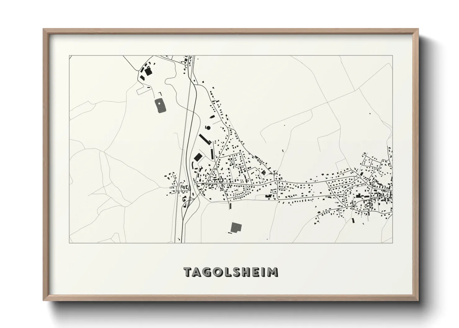 Une affiche de carte sur Tagolsheim