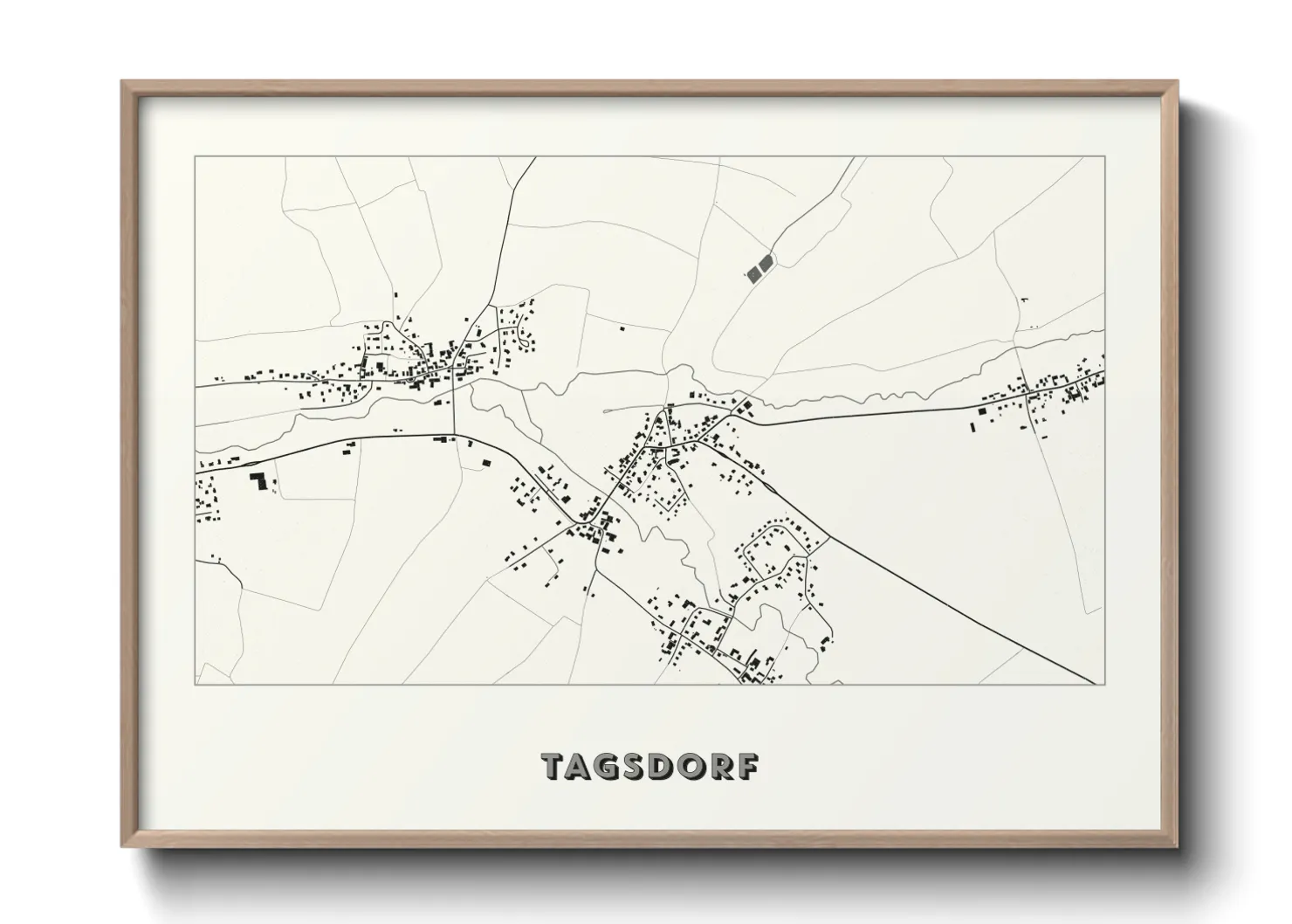 Une affiche de carte sur Tagsdorf