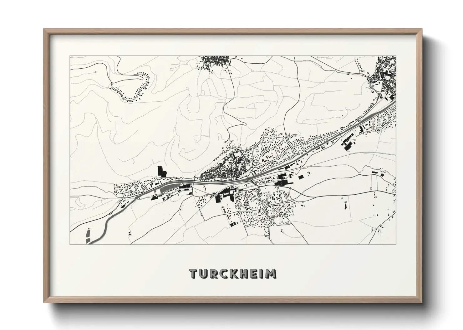Une affiche de carte sur Turckheim
