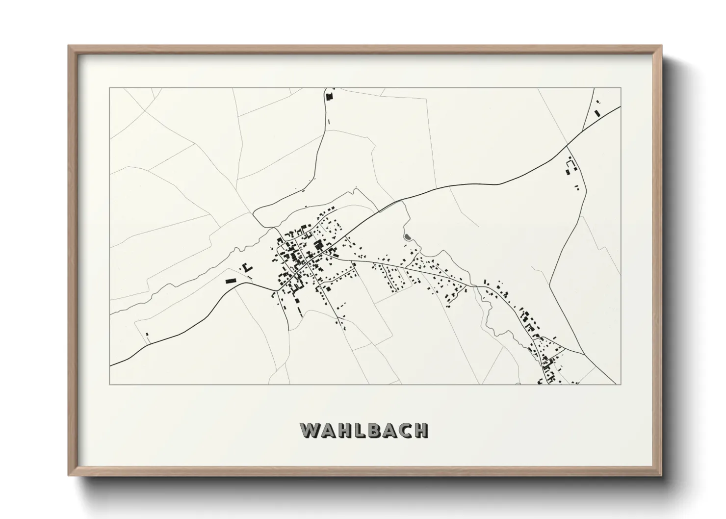 Une affiche de carte sur Wahlbach