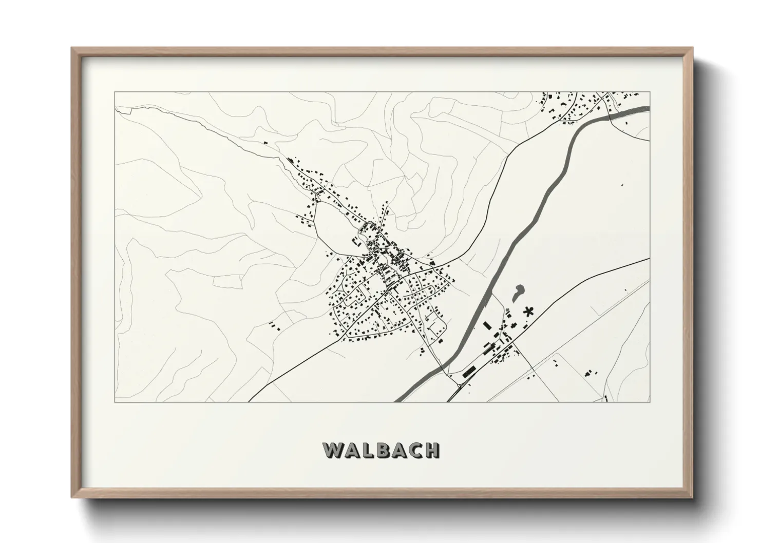 Une affiche de carte sur Walbach