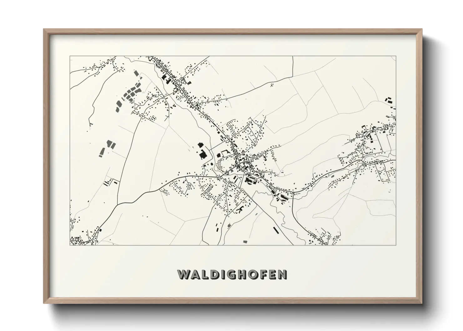 Une affiche de carte sur Waldighofen