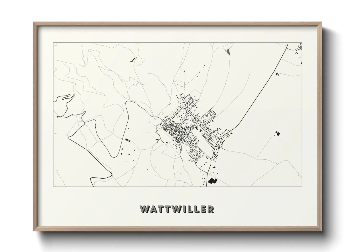 Une affiche de carte sur Wattwiller