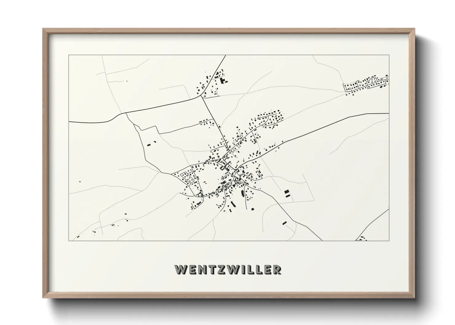 Une affiche de carte sur Wentzwiller