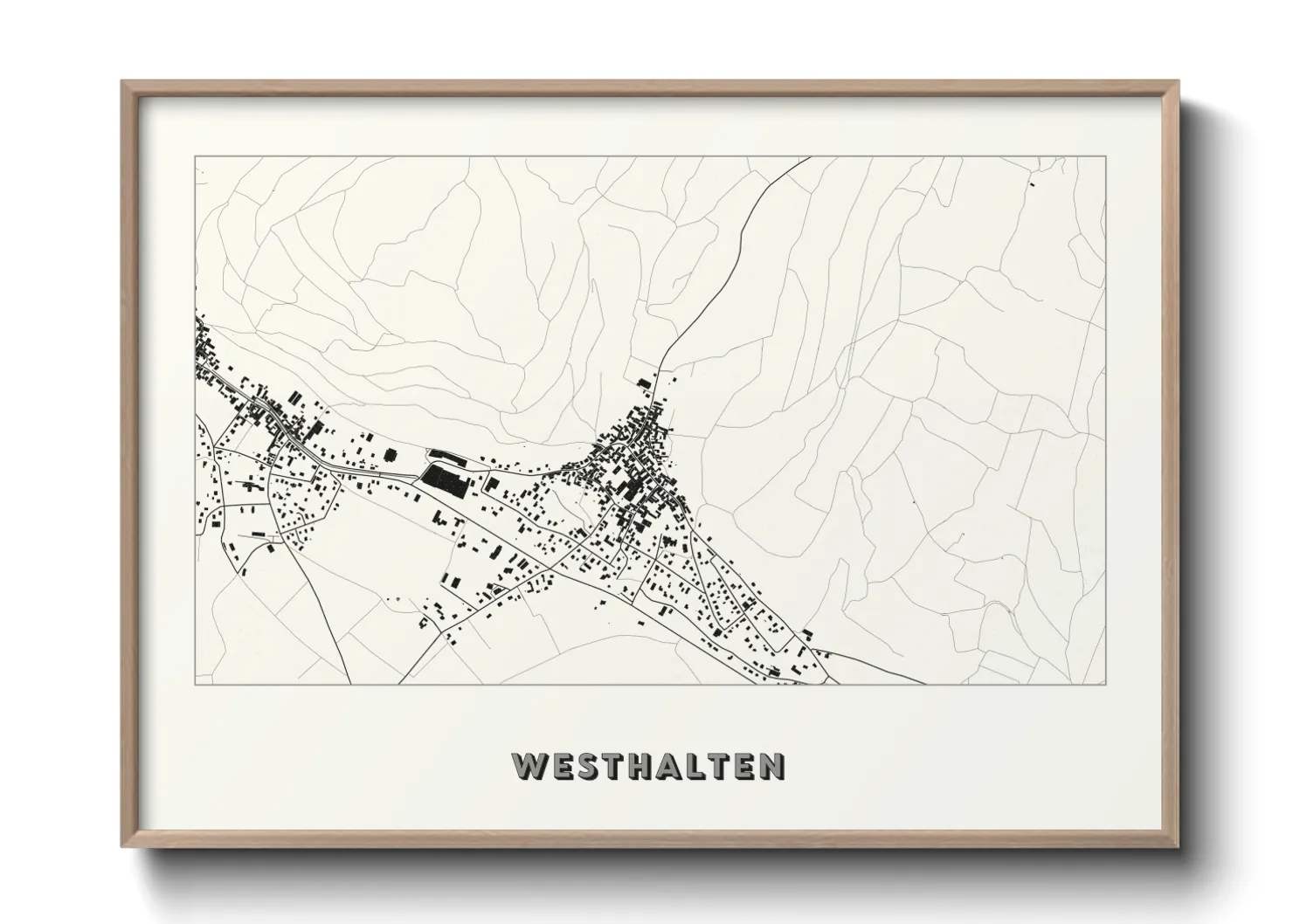 Une affiche de carte sur Westhalten