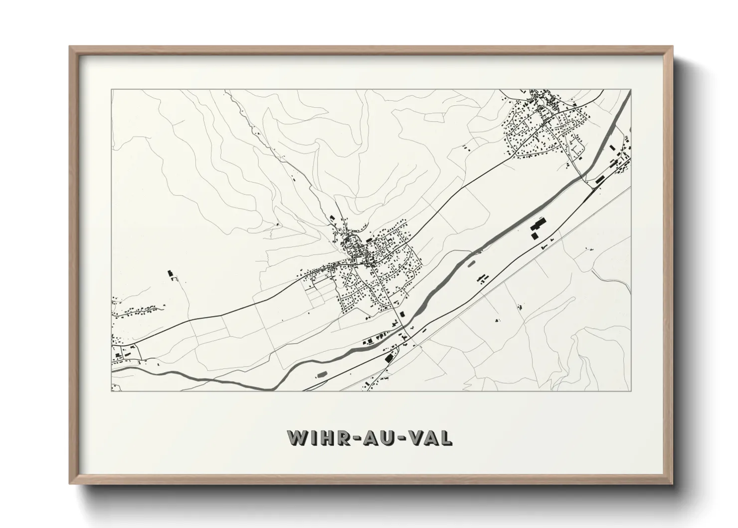 Une affiche de carte sur Wihr-au-Val