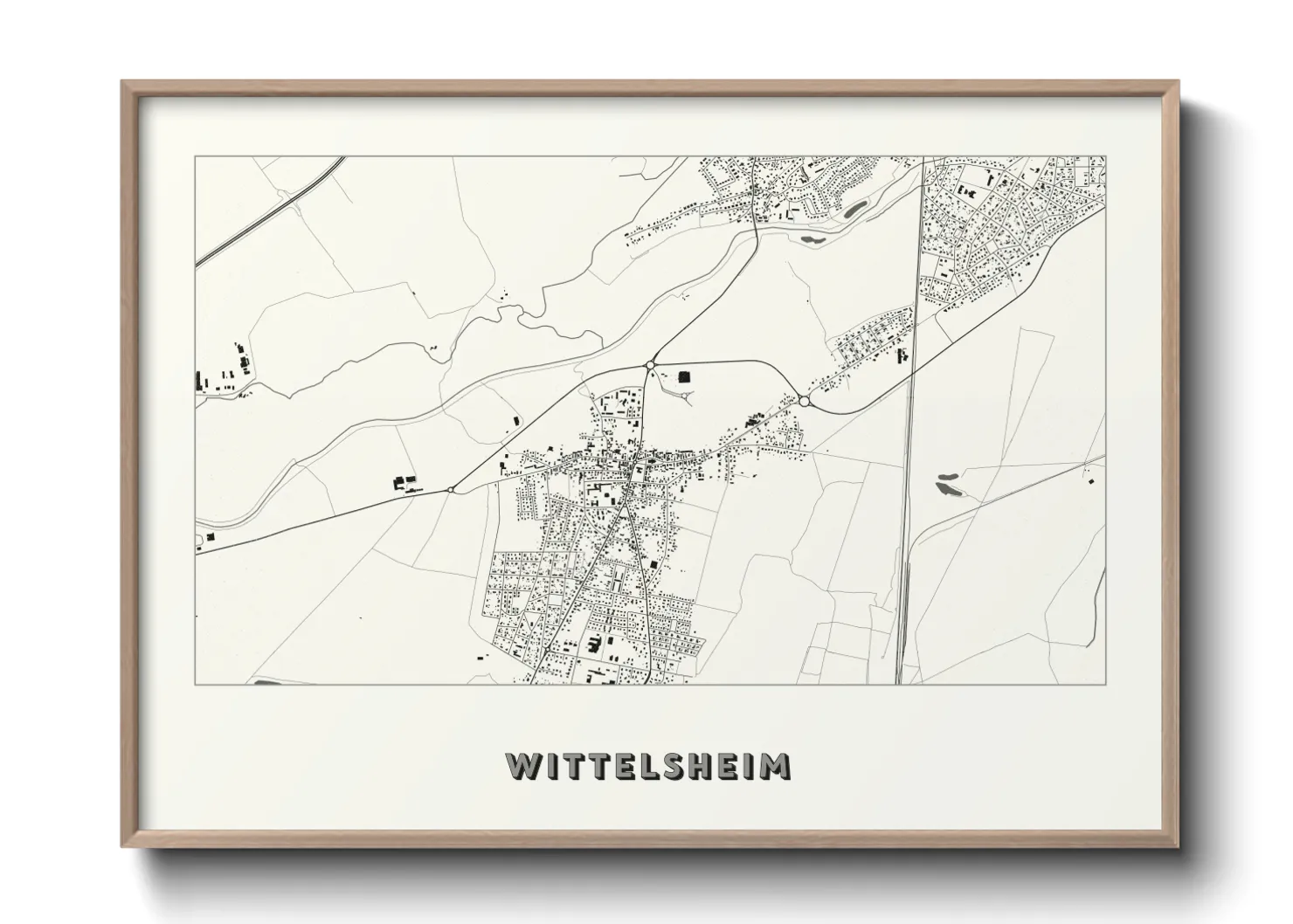 Une affiche de carte sur Wittelsheim