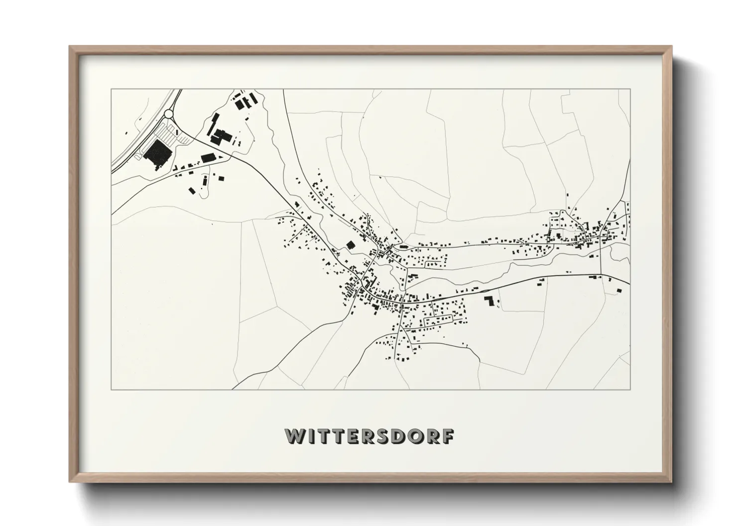 Une affiche de carte sur Wittersdorf