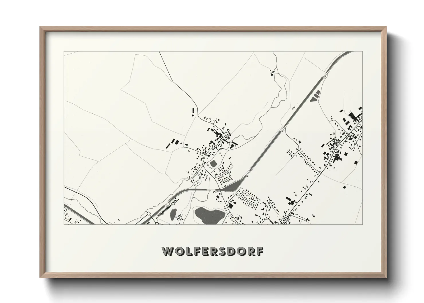 Une affiche de carte sur Wolfersdorf