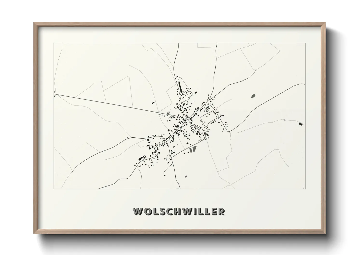 Une affiche de carte sur Wolschwiller