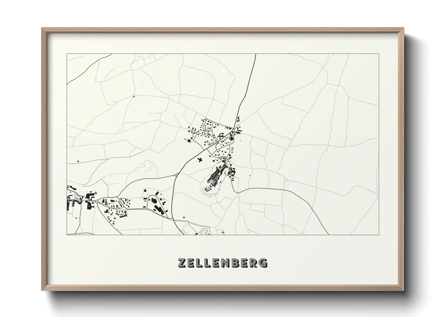 Une affiche de carte sur Zellenberg
