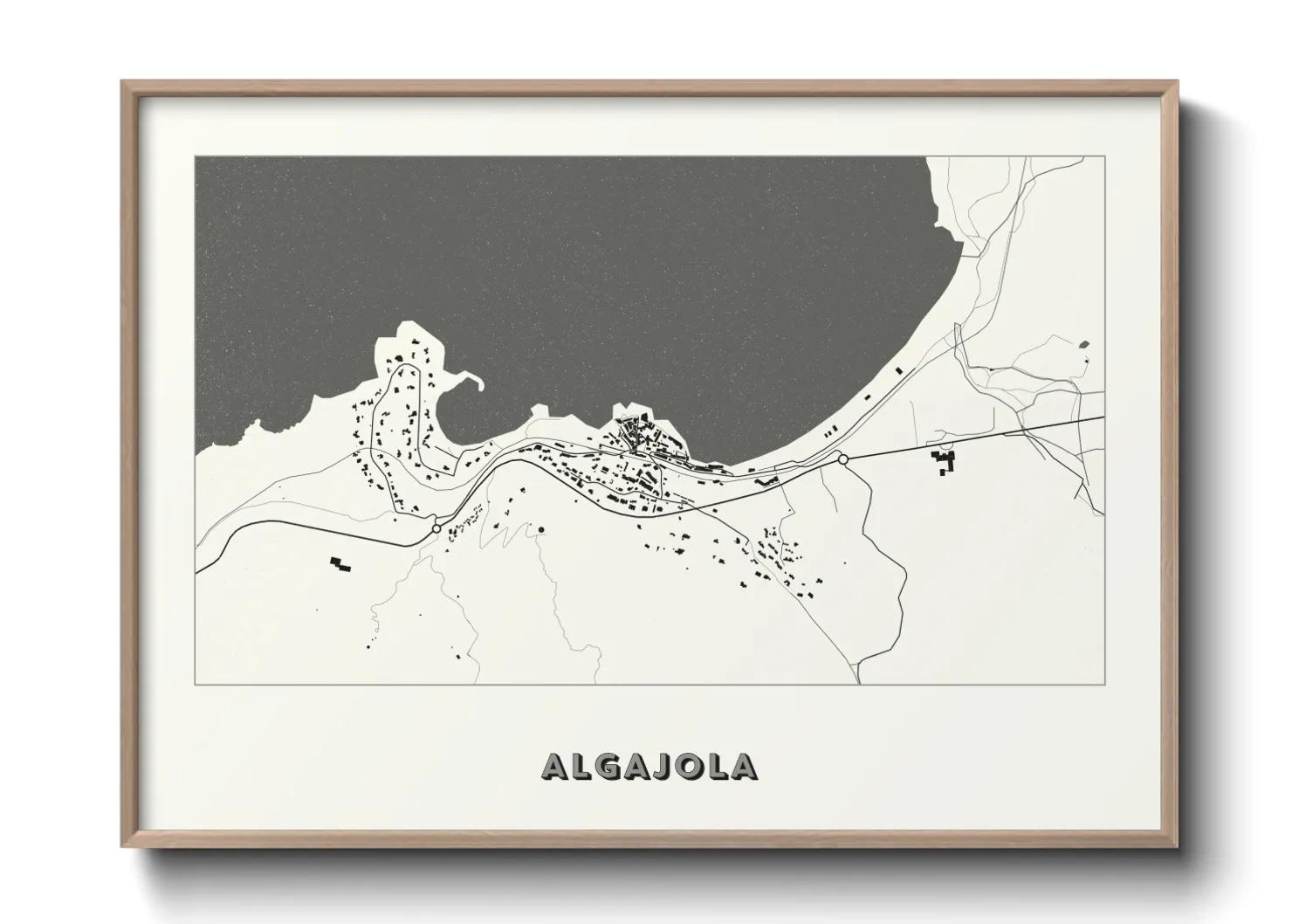 Une affiche de carte sur Algajola