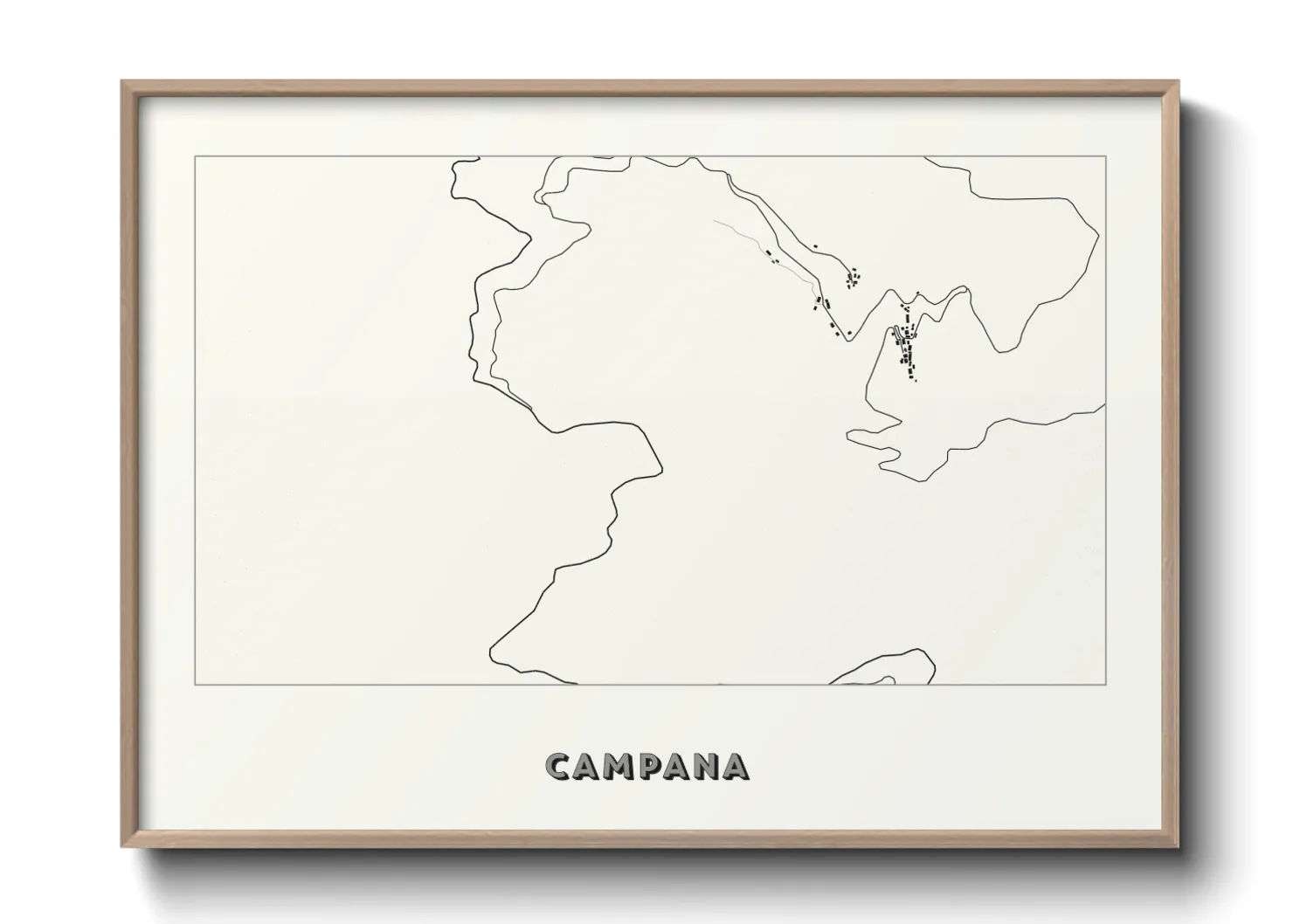 Une affiche de carte sur Campana