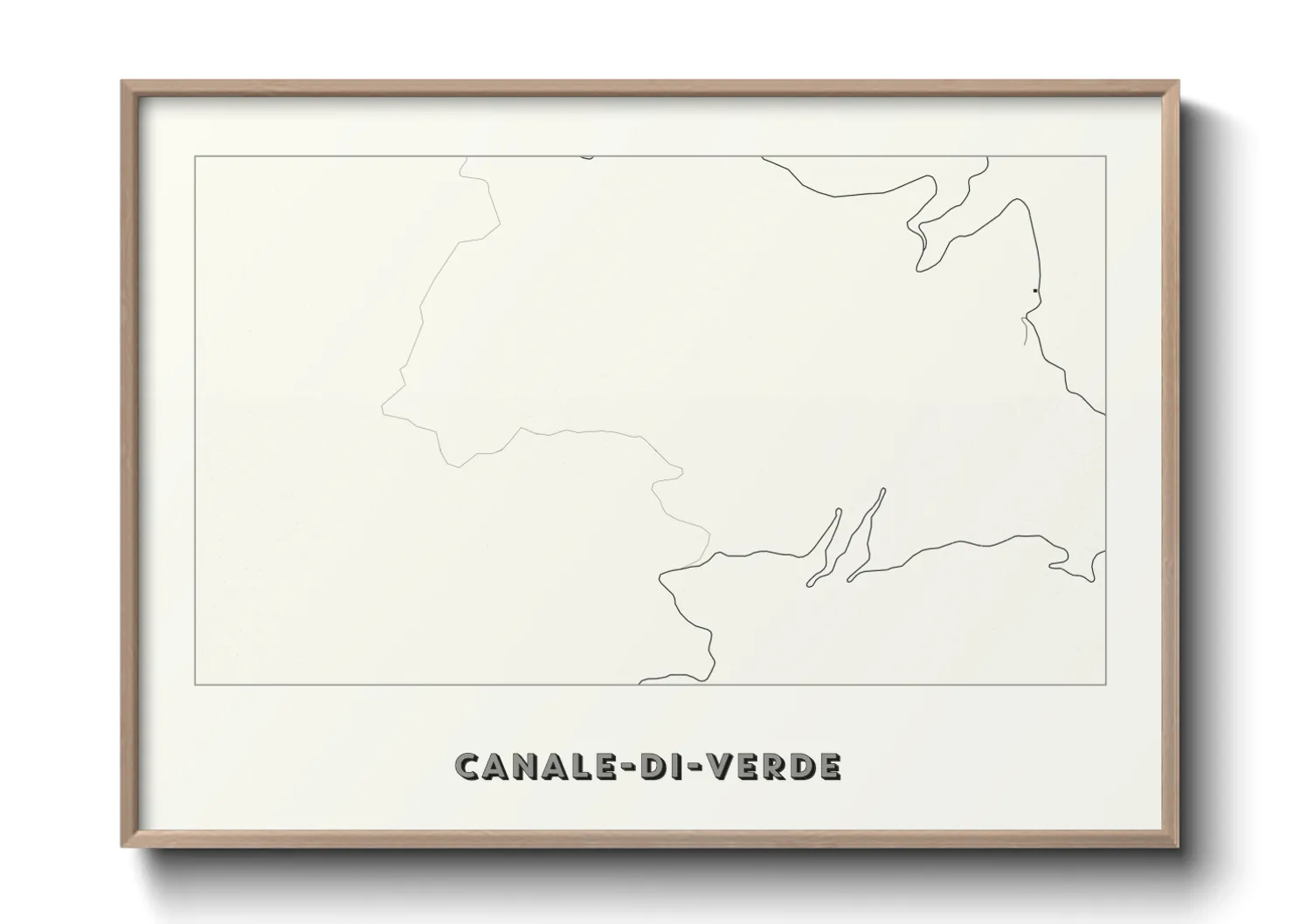 Une affiche de carte sur Canale-di-Verde