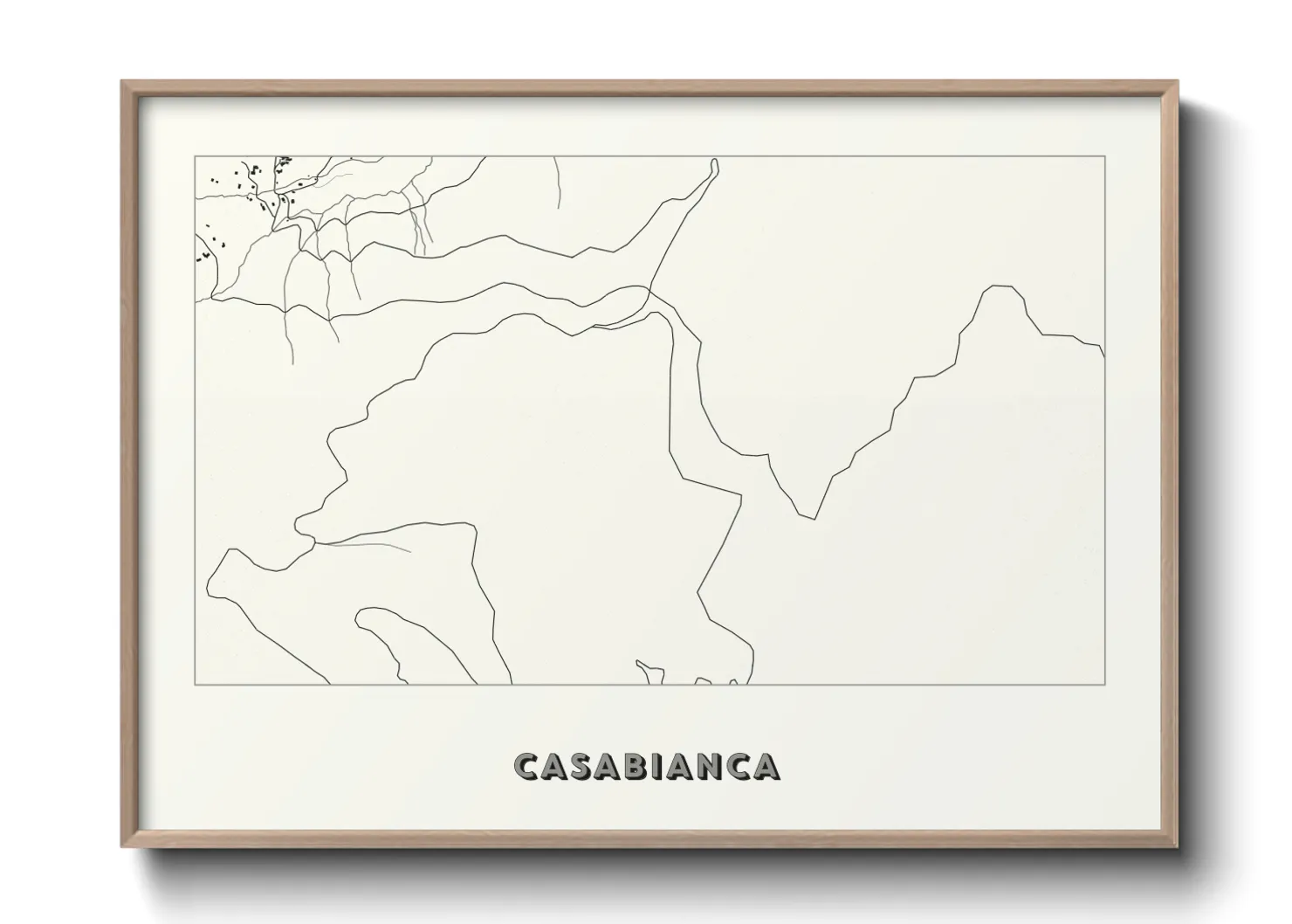 Une affiche de carte sur Casabianca