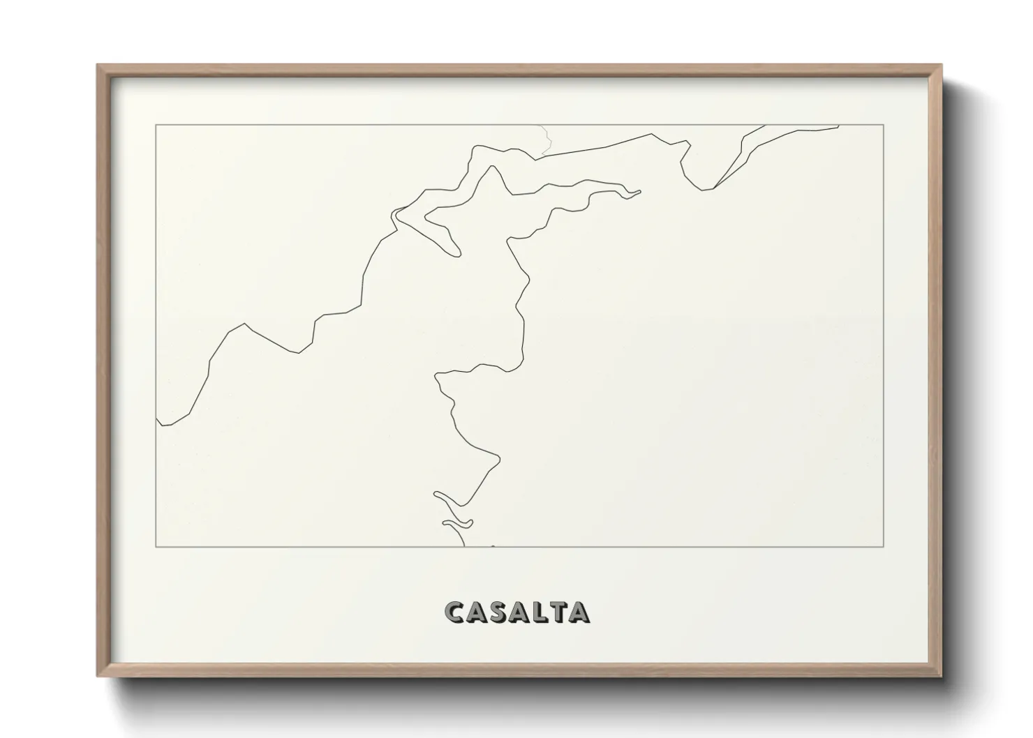 Une affiche de carte sur Casalta