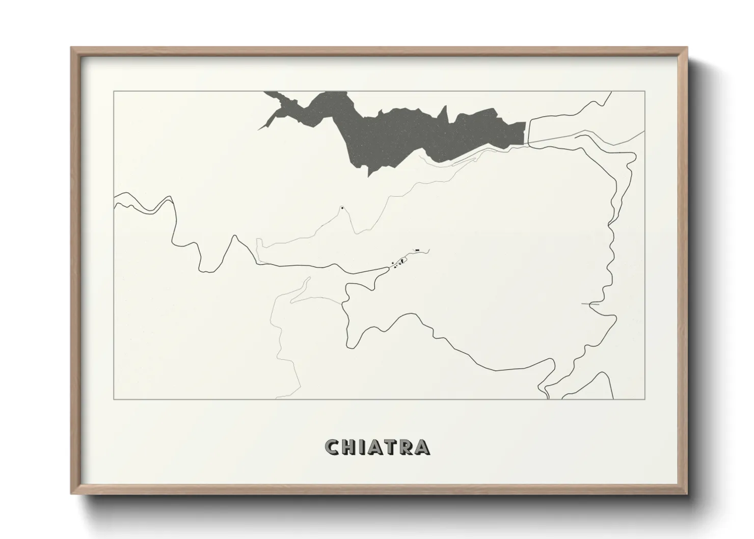 Une affiche de carte sur Chiatra