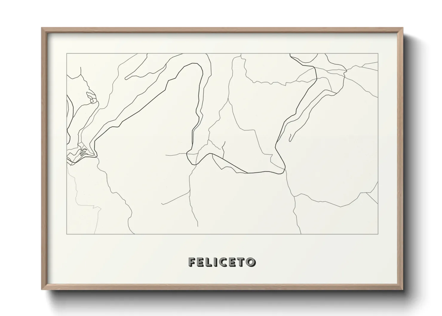 Une affiche de carte sur Feliceto
