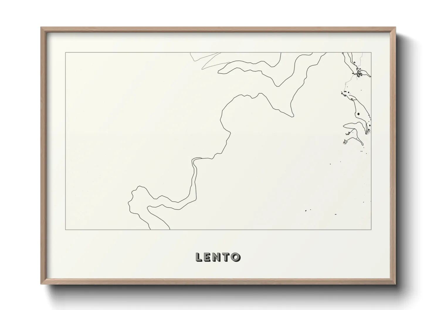 Une affiche de carte sur Lento