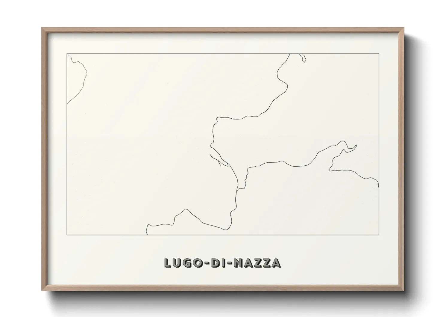 Une affiche de carte sur Lugo-di-Nazza