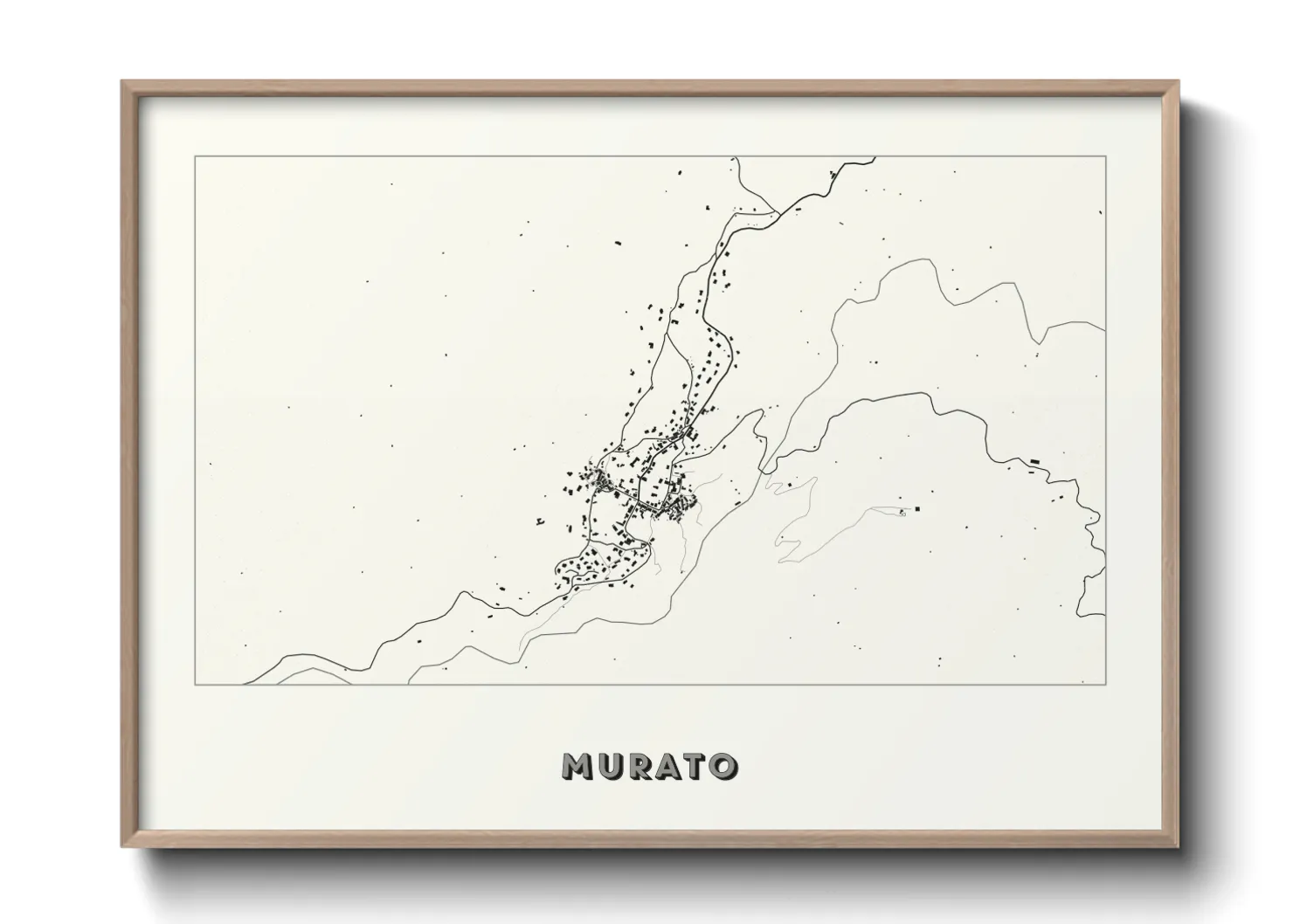 Une affiche de carte sur Murato