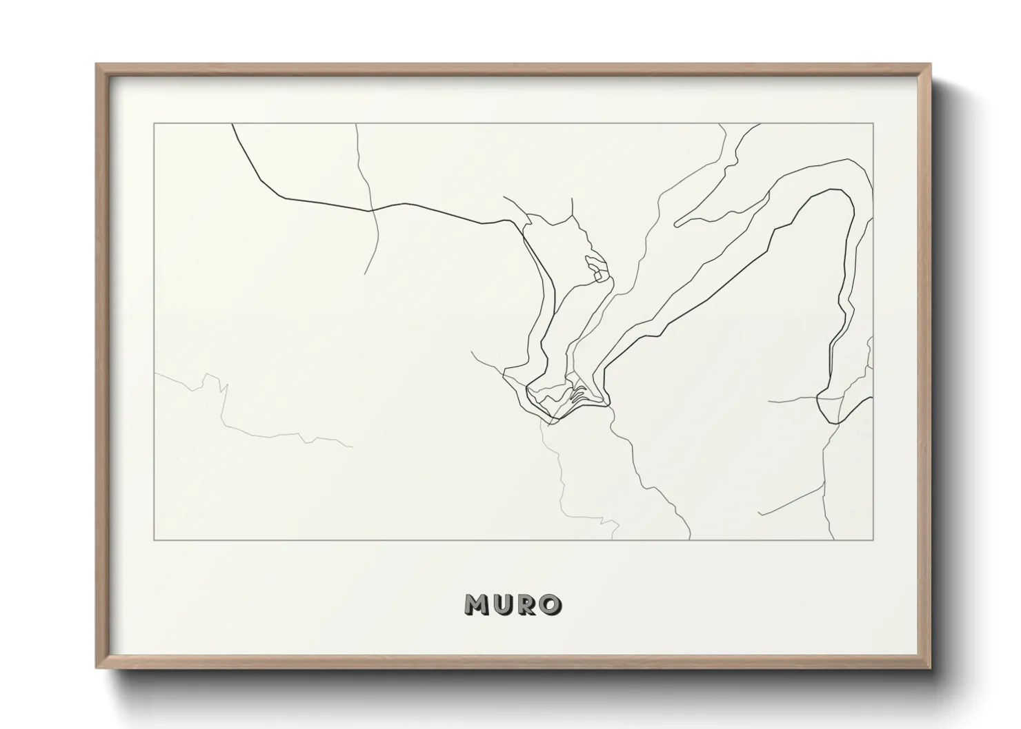 Une affiche de carte sur Muro