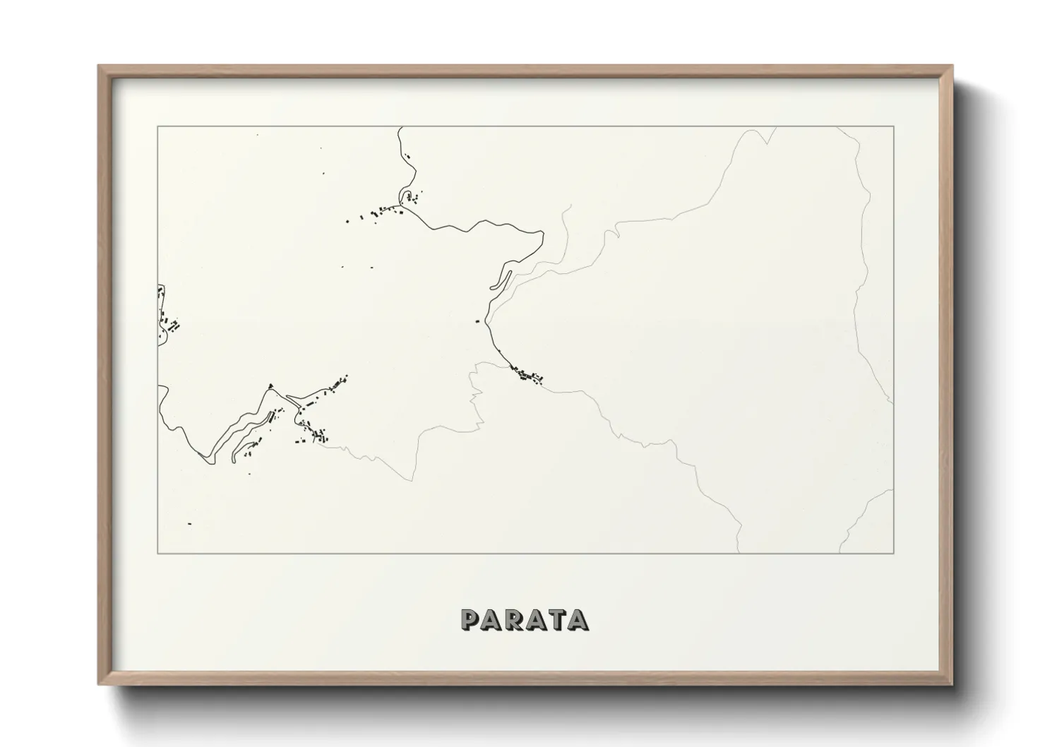 Une affiche de carte sur Parata