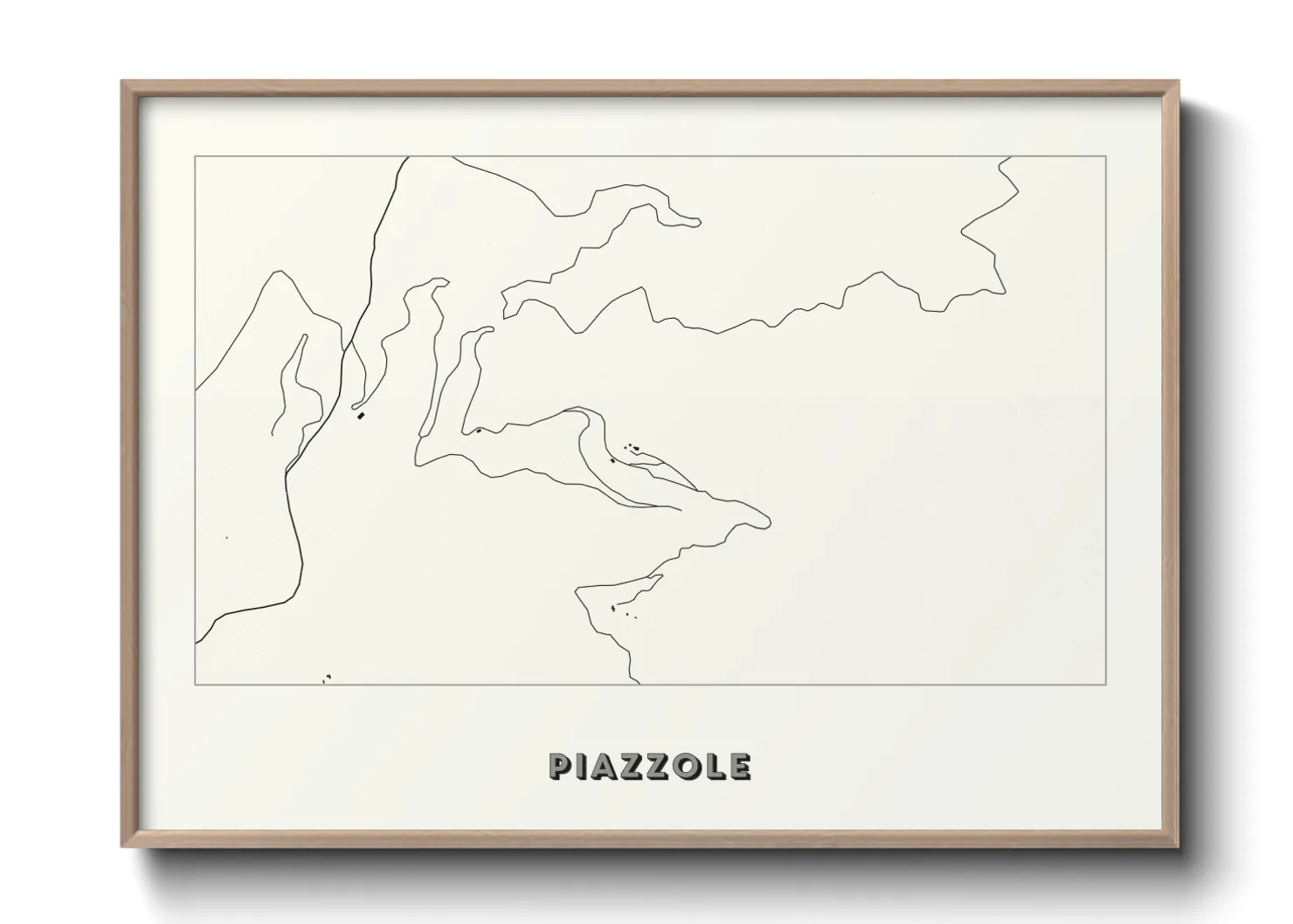 Une affiche de carte sur Piazzole