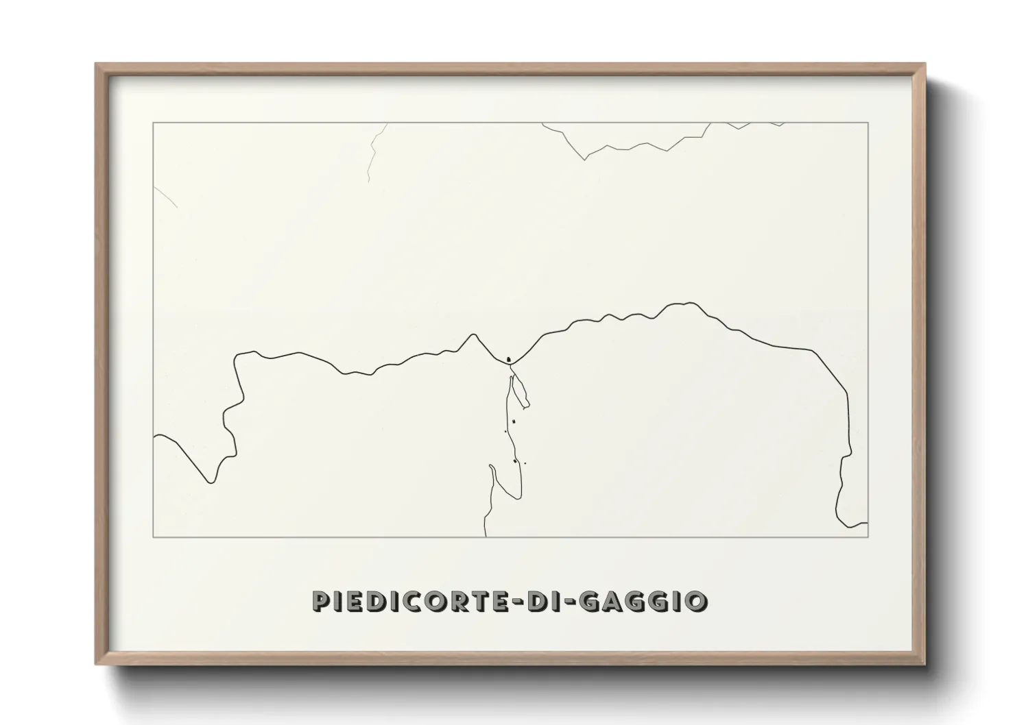 Une affiche de carte sur Piedicorte-di-Gaggio