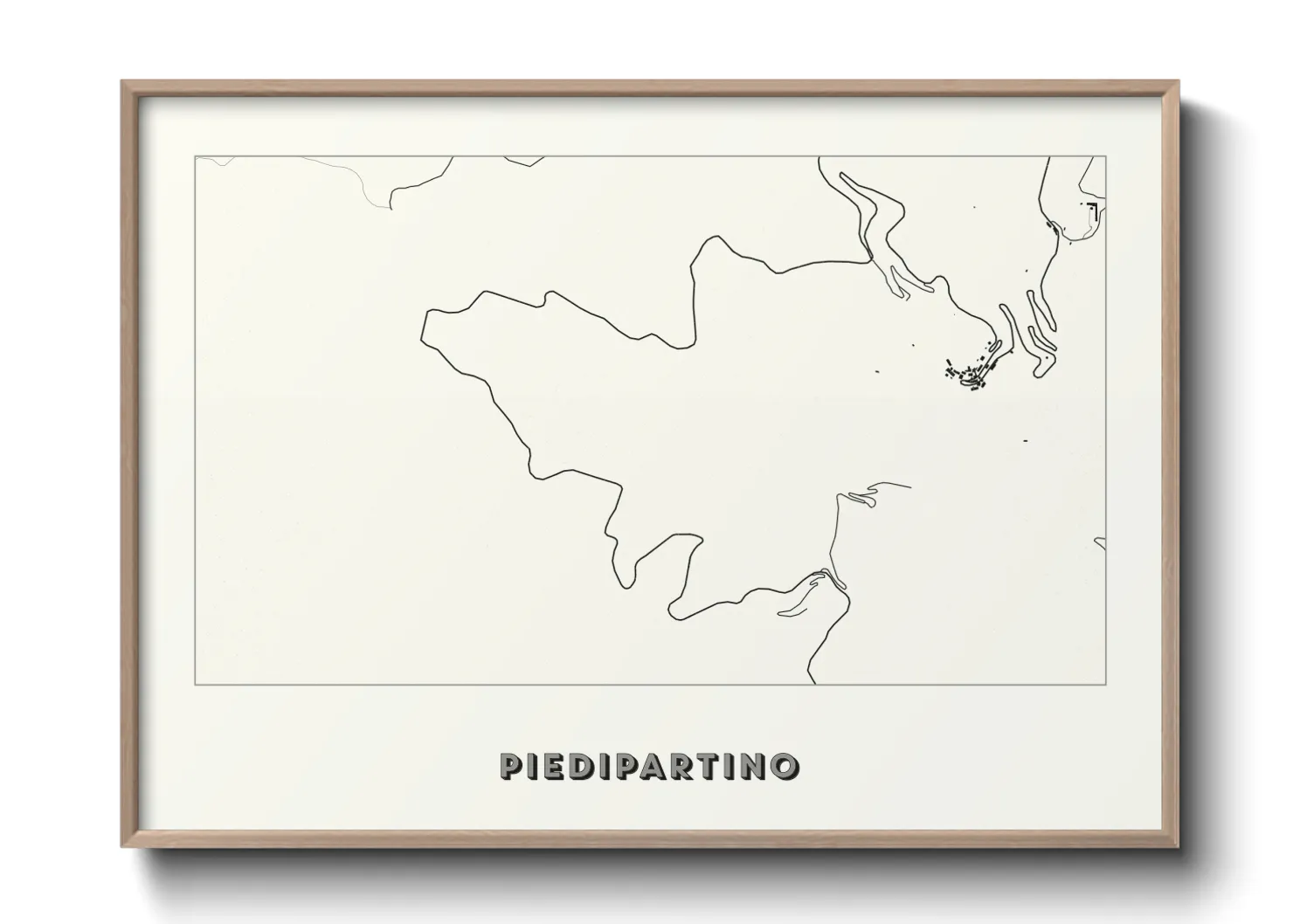Une affiche de carte sur Piedipartino
