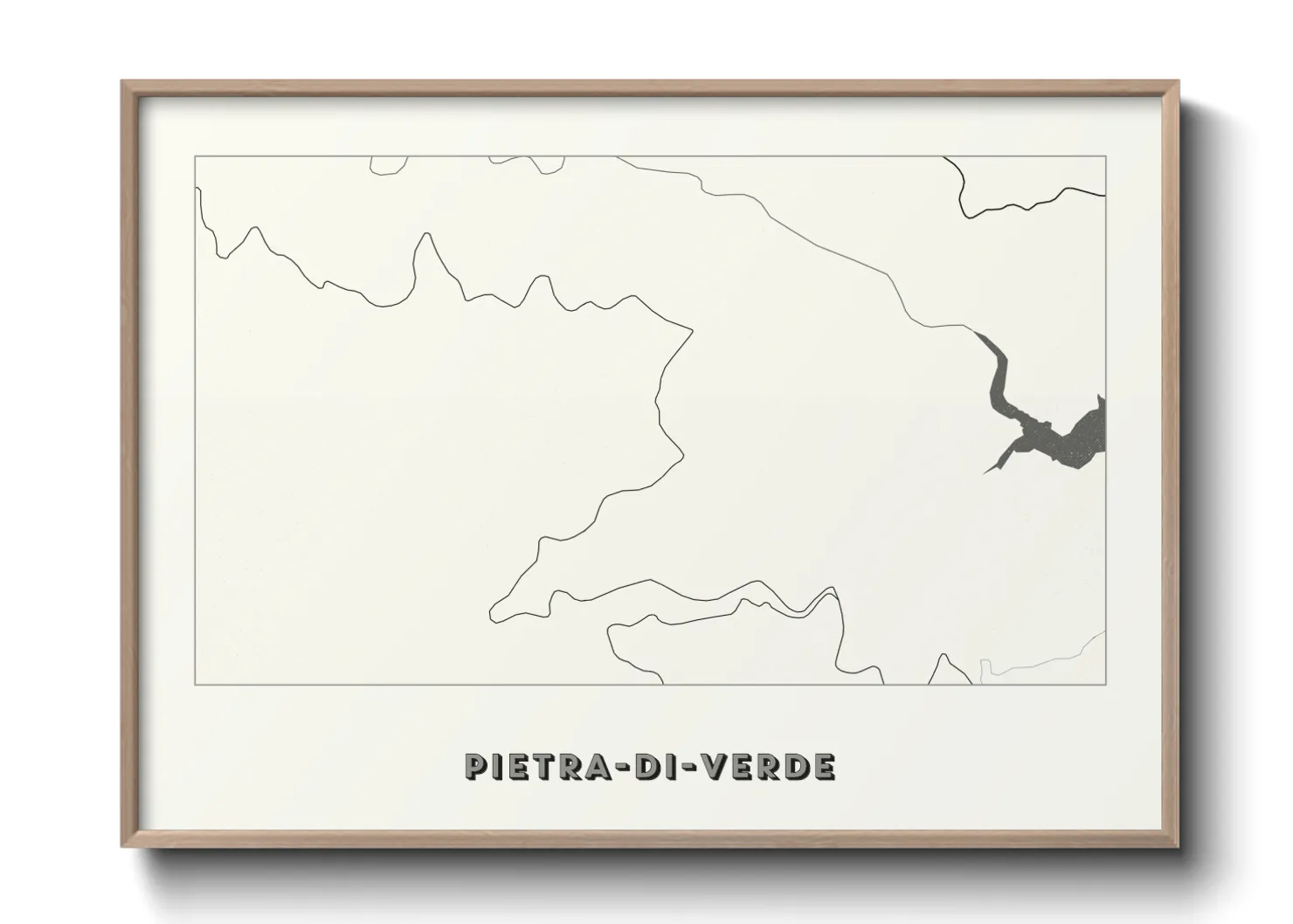 Une affiche de carte sur Pietra-di-Verde