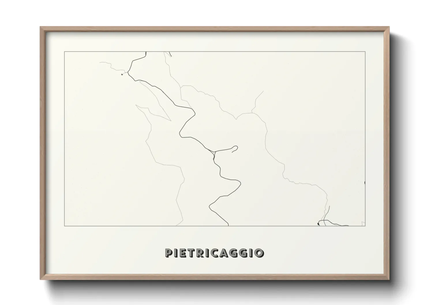Une affiche de carte sur Pietricaggio