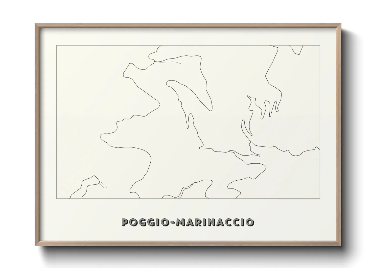 Une affiche de carte sur Poggio-Marinaccio