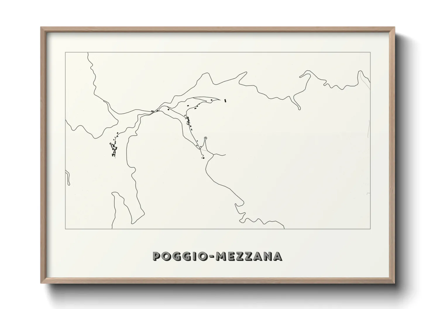 Une affiche de carte sur Poggio-Mezzana