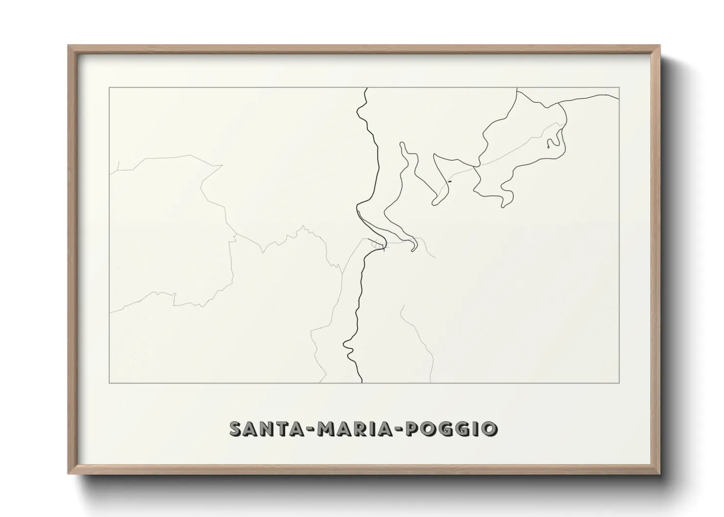 Une affiche de carte sur Santa-Maria-Poggio