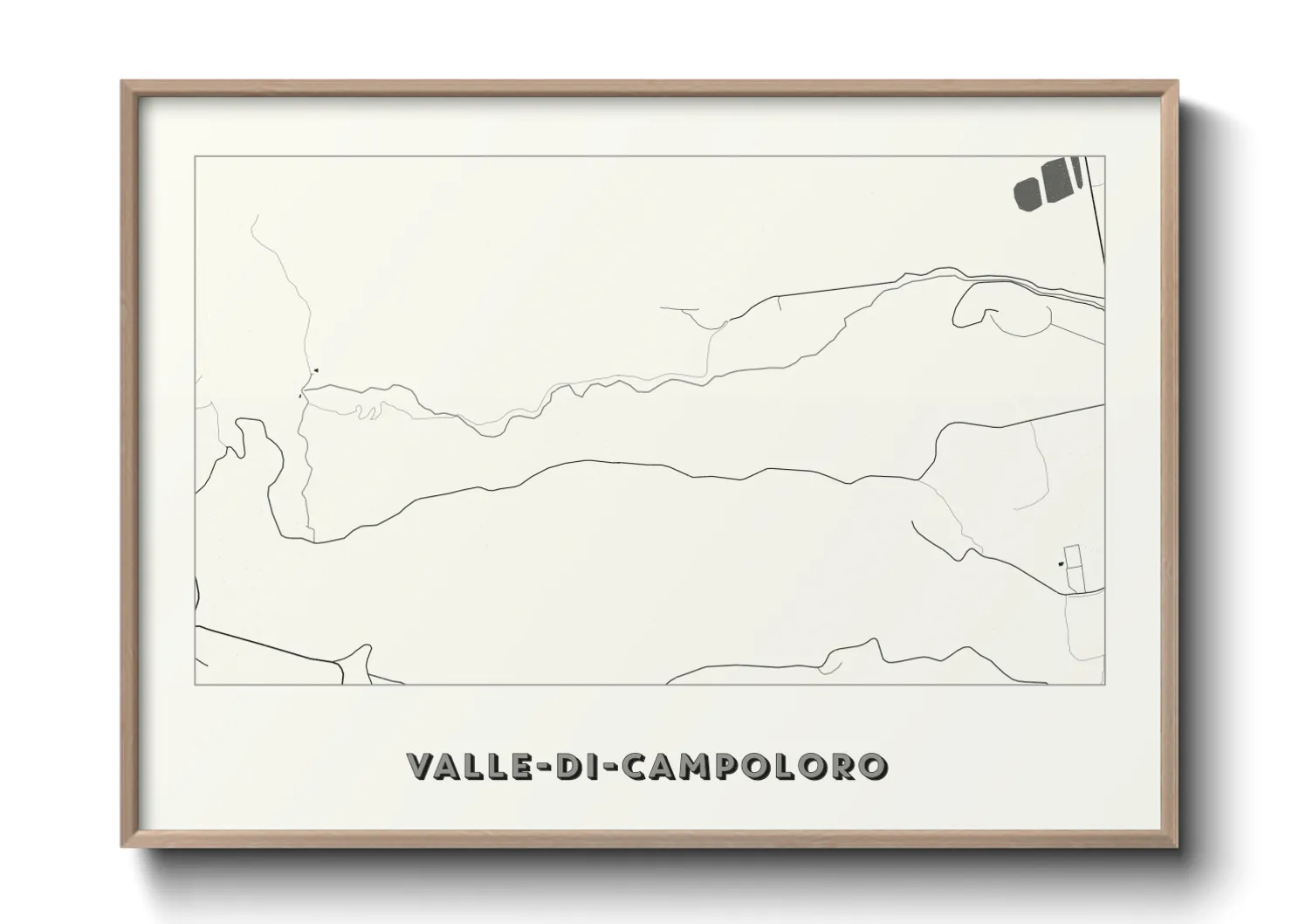 Une affiche de carte sur Valle-di-Campoloro