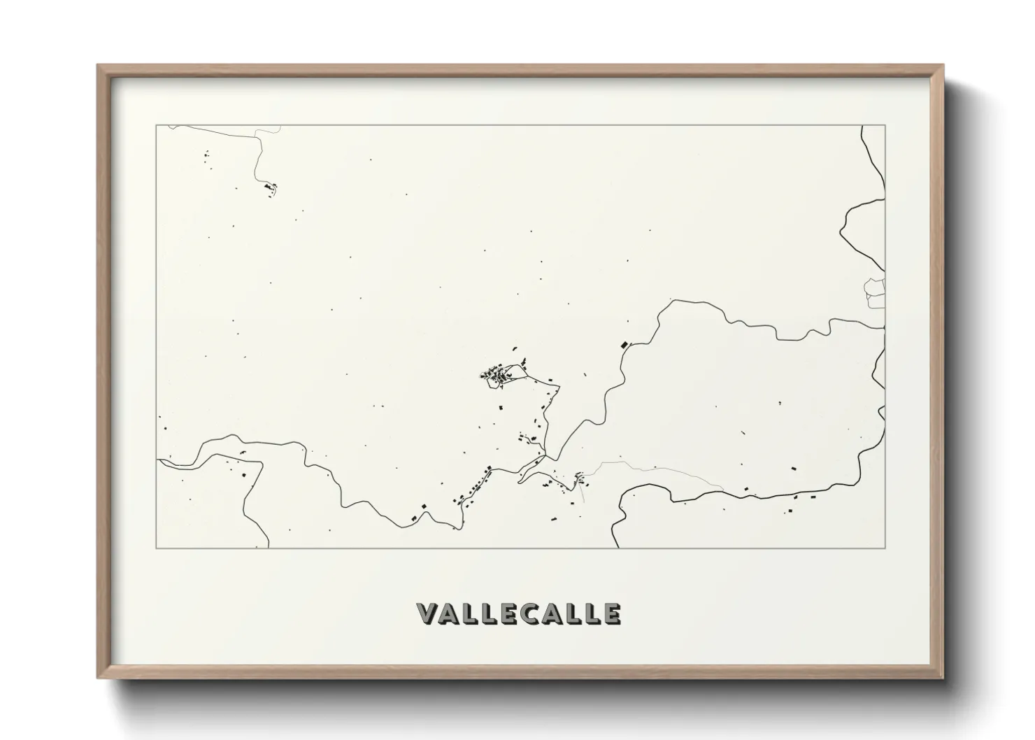 Une affiche de carte sur Vallecalle