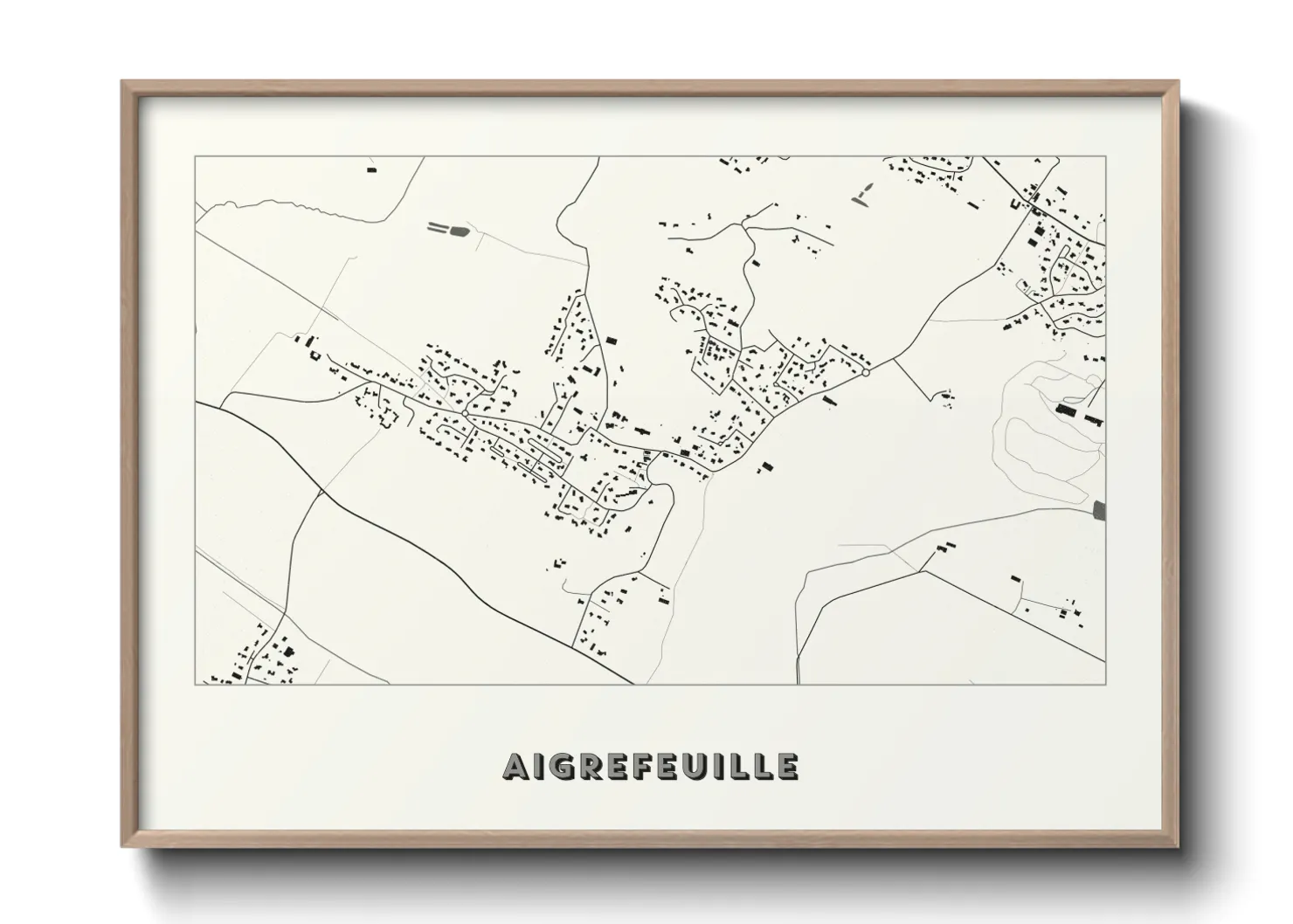 Une affiche de carte sur Aigrefeuille