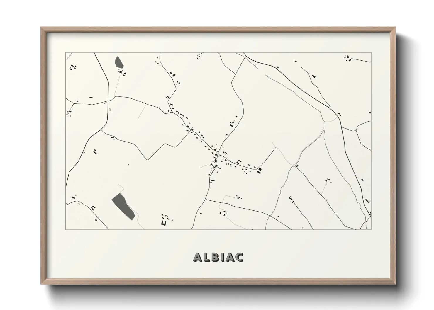 Une affiche de carte sur Albiac
