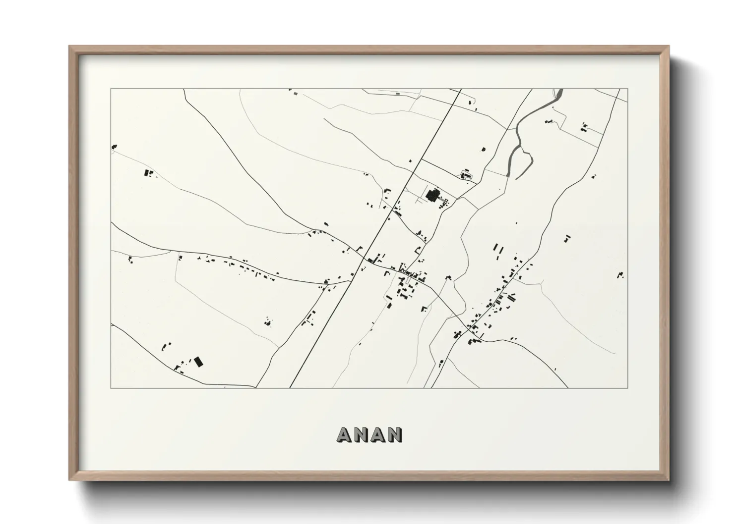 Une affiche de carte sur Anan