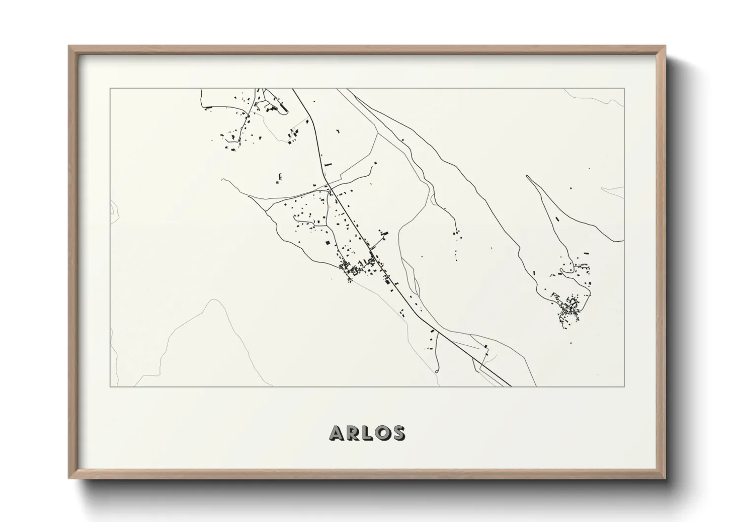 Une affiche de carte sur Arlos