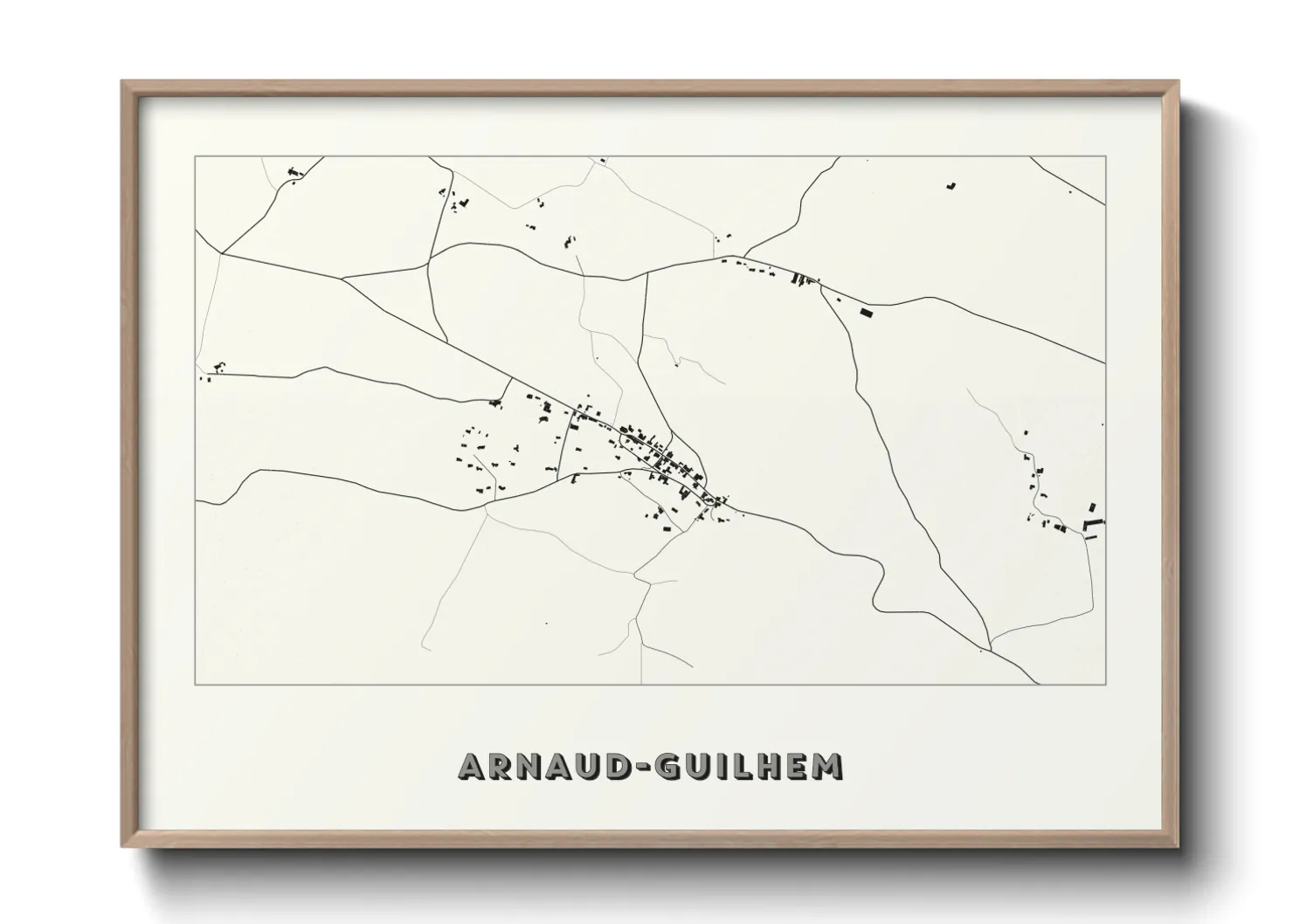 Une affiche de carte sur Arnaud-Guilhem