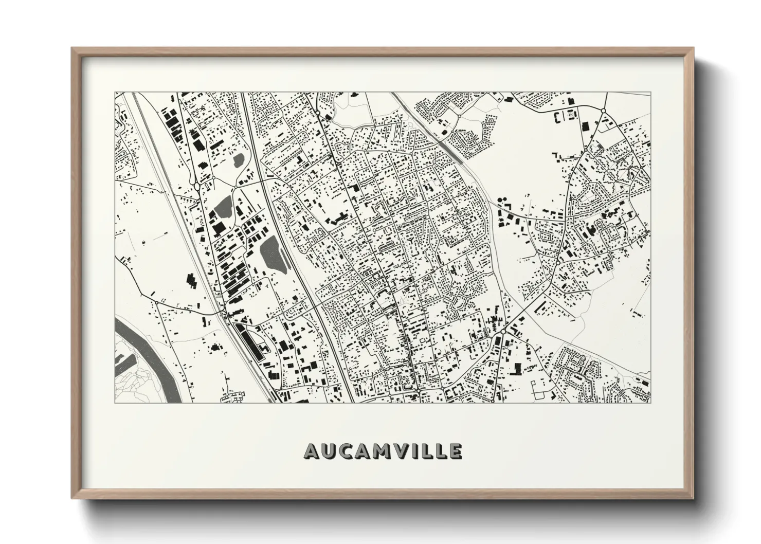 Une affiche de carte sur Aucamville