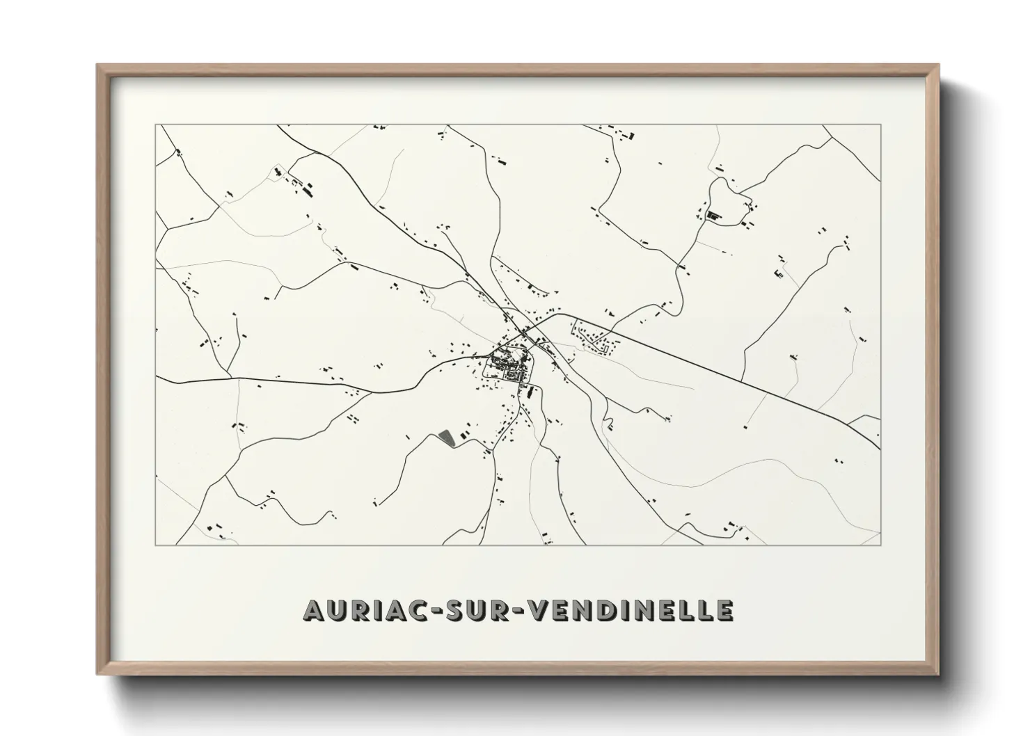 Une affiche de carte sur Auriac-sur-Vendinelle