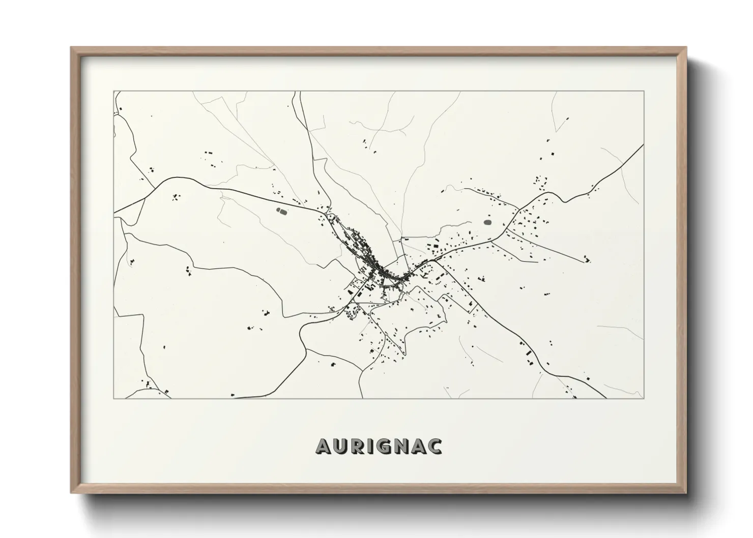 Une affiche de carte sur Aurignac