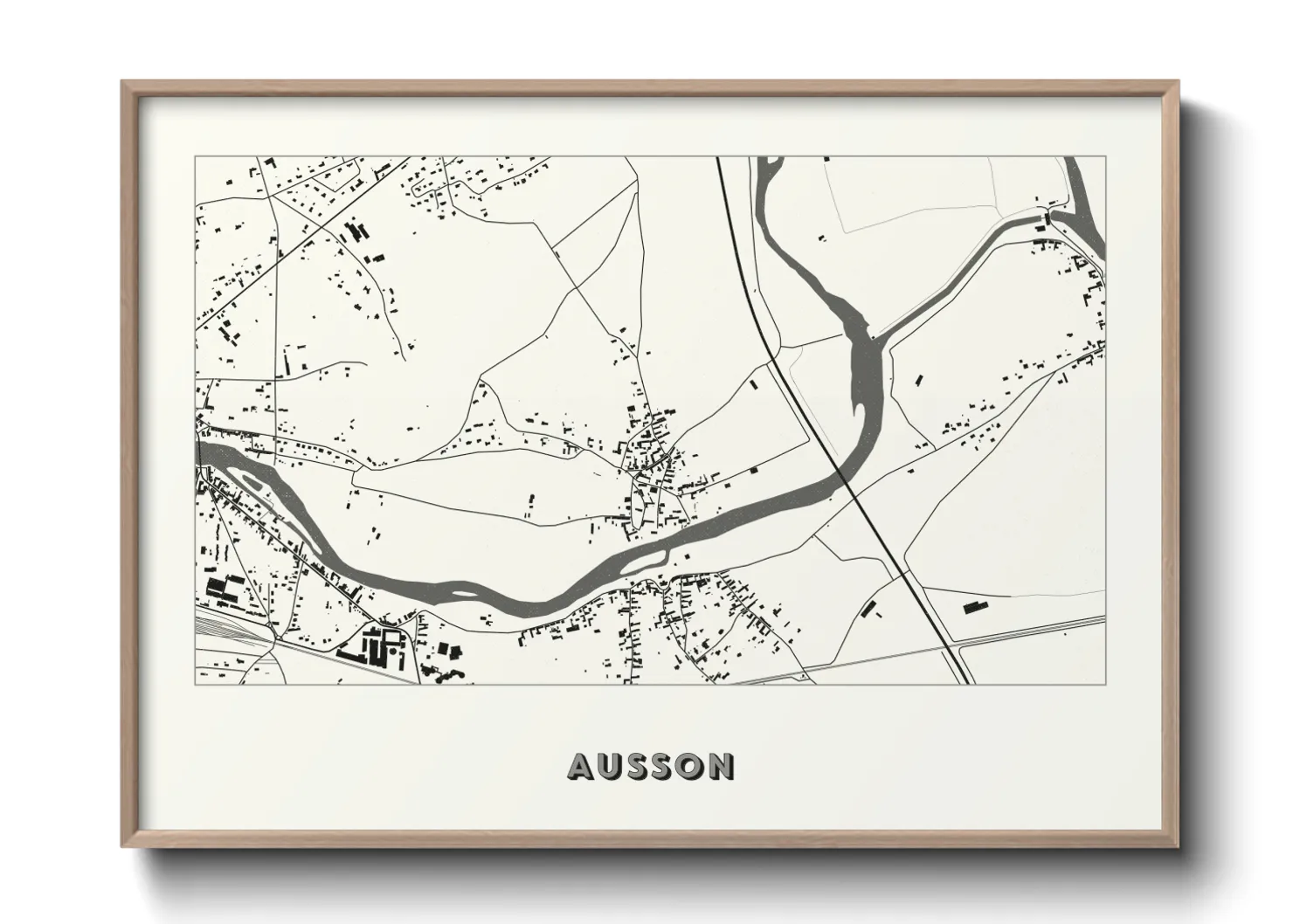 Une affiche de carte sur Ausson