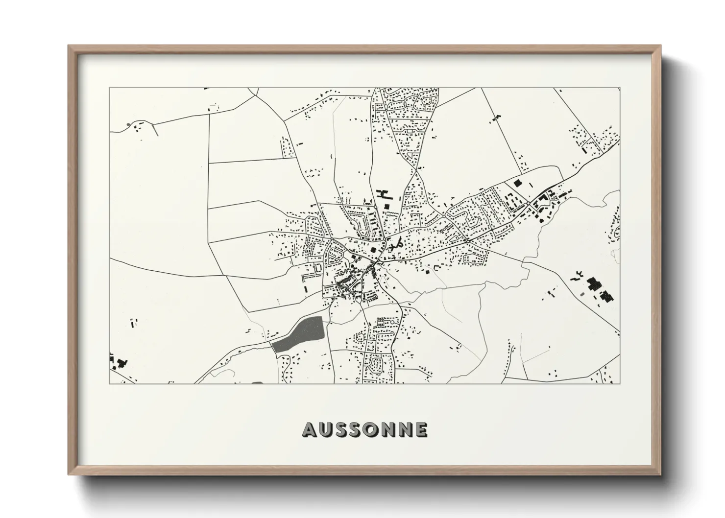 Une affiche de carte sur Aussonne