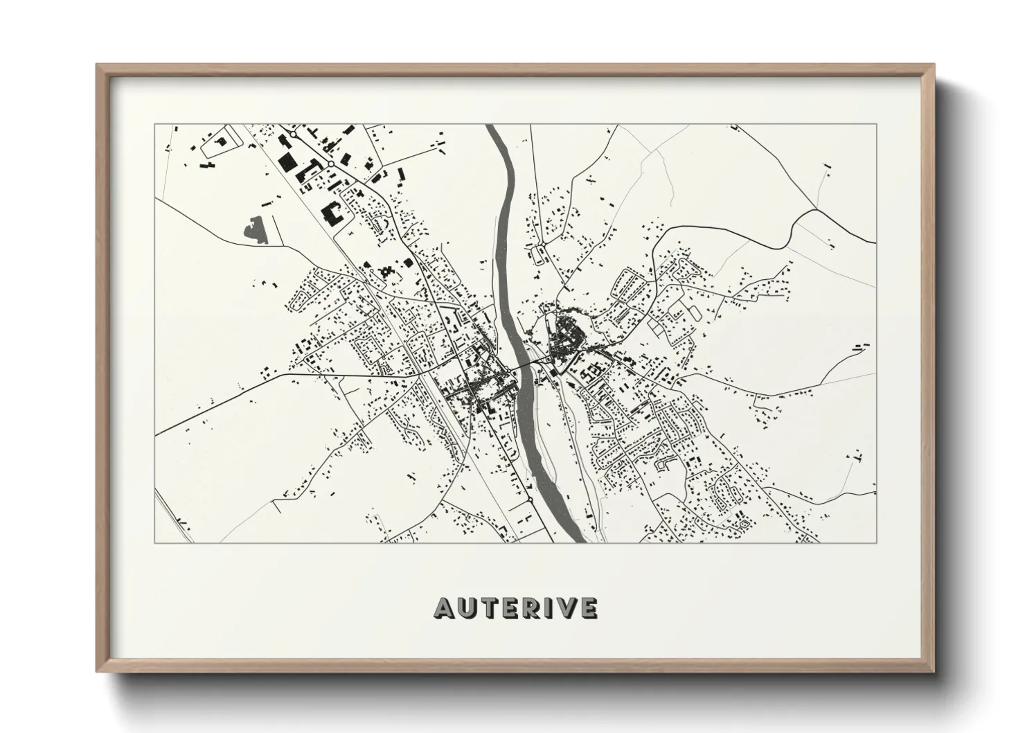 Une affiche de carte sur Auterive