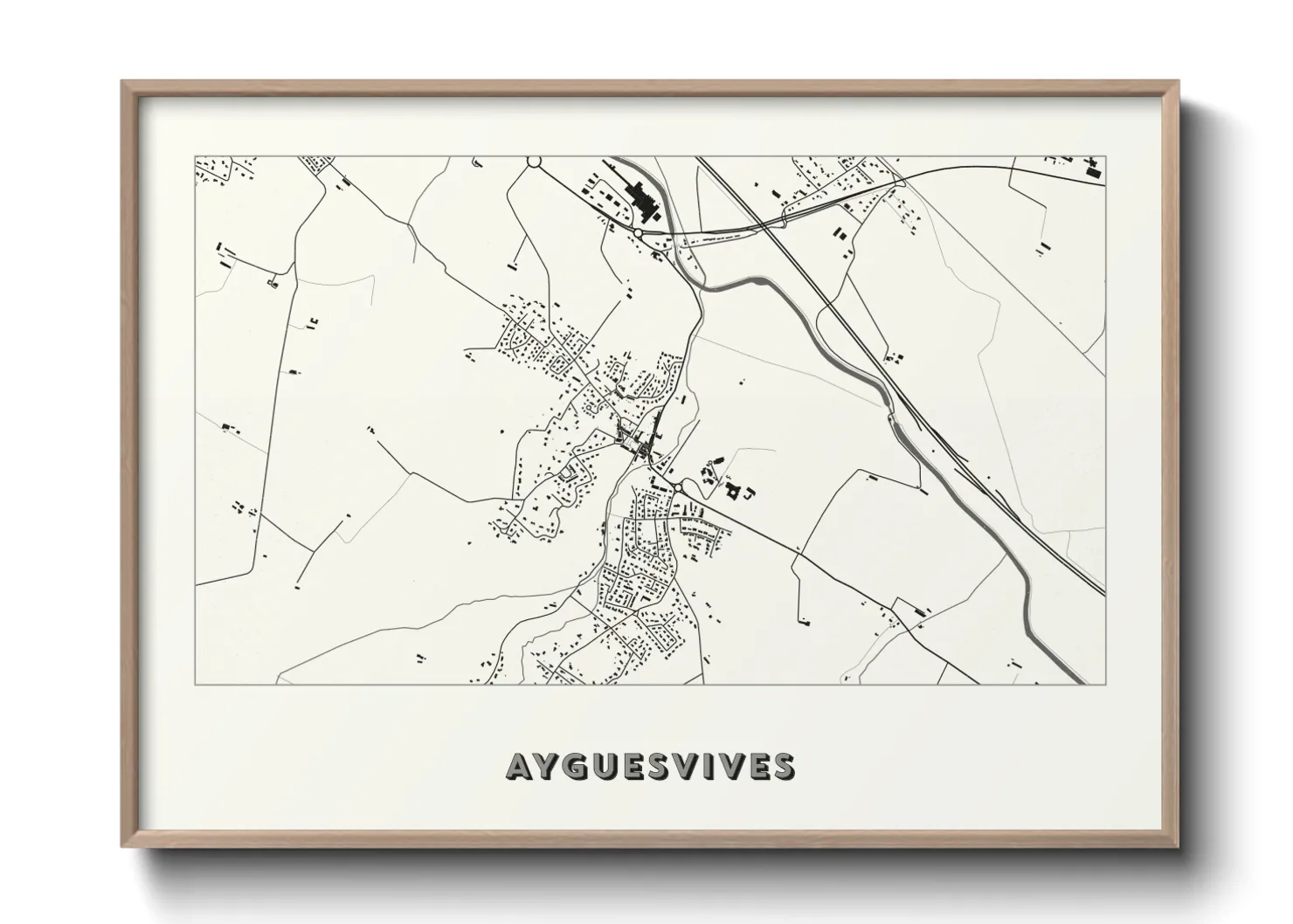 Une affiche de carte sur Ayguesvives